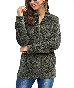 BesserBay Jacken BesserBay Damen Warmes Sweatshirt mit Full Zip und Stehkragen Fleece Jacke S-XXL