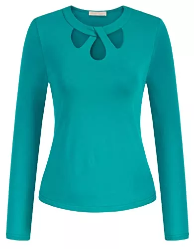 Belle Poque Langarmblusen Belle Poque Damen Vintage Charmante Pullover Cut Out Pulli Herbst
