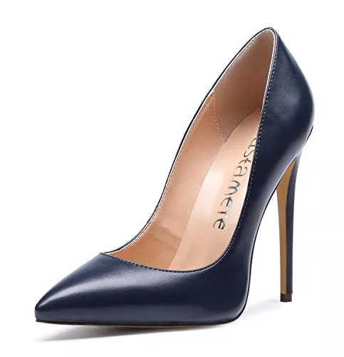 Castamere High Heels Castamere Damen Pumps High Heels Pumps Klassische Spitzen Pfennigabsatz Slip-On Elegant Hochzeit Party Schuhe 12CM Stiletto Heels