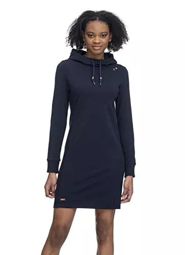 Ragwear Freizeit Ragwear SABREEN Damen Frauen Langarmkleid,Kleid,Freizeitkleid,Sweatkleid,Sweatshirt-Kleid,Winterkleid,Kapuze