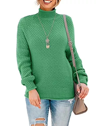 ZIYYOOHY Pullover & Strickmode ZIYYOOHY Rollkragenpullover Damen Strickpullover Grobstrickpullover Langarm Beiläufige Sweatshirts Oversize