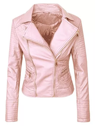 Rok Creek Selection Jacken Rock Creek Damen Kunstleder Jacke Übergangs Jacke Lederoptik Bikerjacke D-287 S-XL