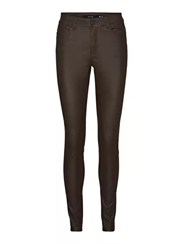 VERO MODA Jeans VERO MODA Damen Jeans Stretchhose Seven Smooth Lederoptik Slim
