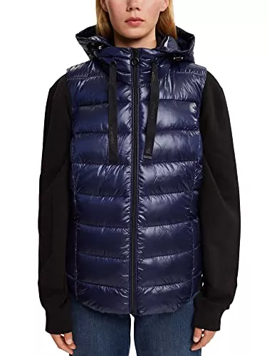 ESPRIT Westen ESPRIT Recycelt: Steppweste mit abnehmbarer Kapuze