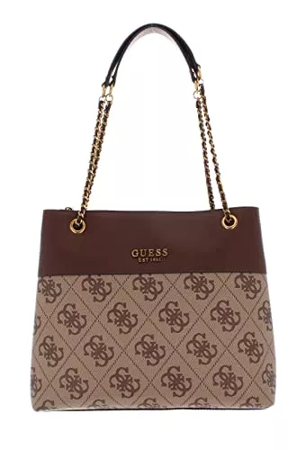 GUESS Taschen & Rucksäcke GUESS BERTA ELITE SOCIETY CARRYALL, braun(lgwlattelogobrown), Gr. N
