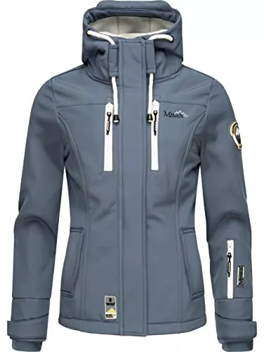 MARIKOO Jacken MARIKOO Damen Softshelljacke Übergangsjacke mit Kapuze Kleinezicke XS-3XL