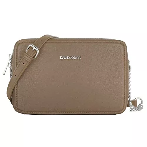 David Jones Taschen & Rucksäcke David Jones - Damen Kleine Umhängetasche - Frau Quadratische Handtasche PU Leder - Kette Schultertasche Elegant Crossbody Bag - Handy Tasche Mini Abendtasche Party Clutch Pochette Mode