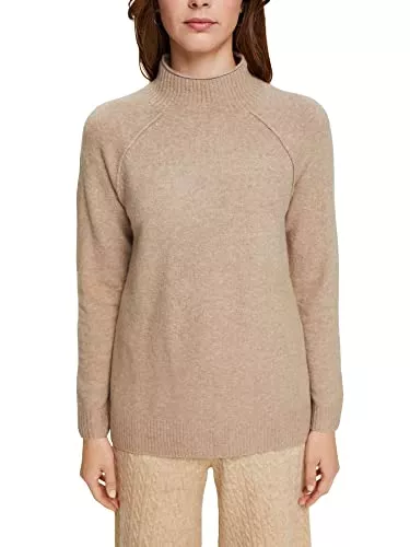 ESPRIT Pullover & Strickmode ESPRIT Strickpullover aus Wollgemisch mit Stehkragen