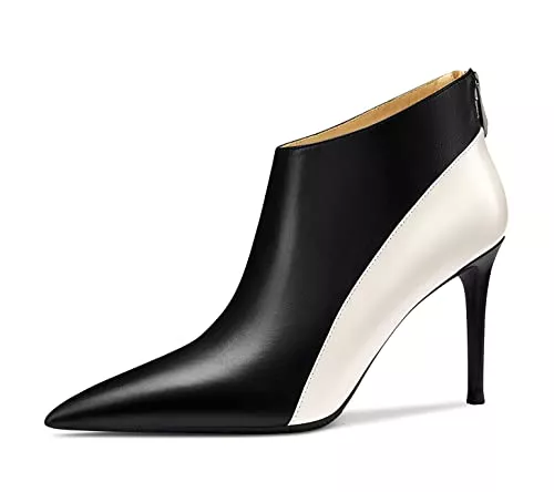 Castamere Stiefel CASTAMERE Damen Stiletto Hoher High Absatz Heel Spitze Zehenkappe Stiefeletten Reißverschluss Slip-on Party Büroschuhe Dress Stiefel