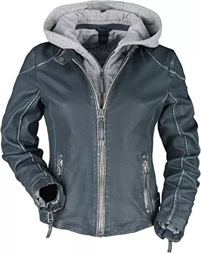 Gipsy Jacken Gipsy GWFinja Frauen Lederjacke graphite Streetwear