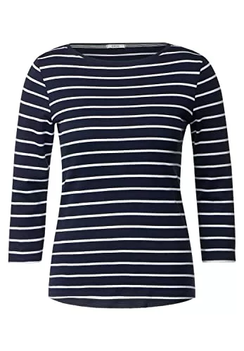 Cecil Langarmshirts Cecil Damen Shirt mit Streifenmuster