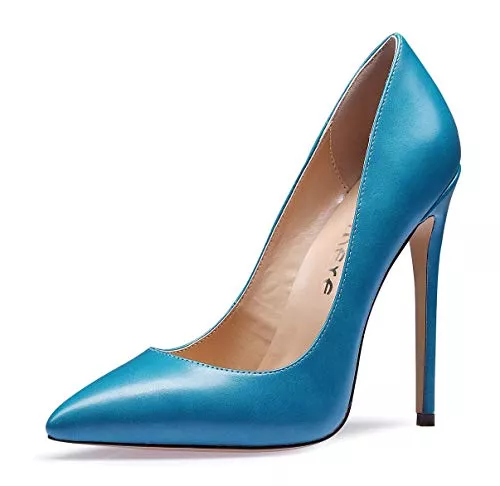 Castamere High Heels Castamere Damen Pumps High Heels Pumps Klassische Spitzen Pfennigabsatz Slip-On Elegant Hochzeit Party Schuhe 12CM Stiletto Heels