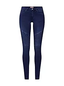 ONLY Jeans ONLY Damen ONLROYAL REG SK Biker BB BJ13447 Skinny Jeans, Blau (Dark Blue Denim Dark Blue Denim), M/30