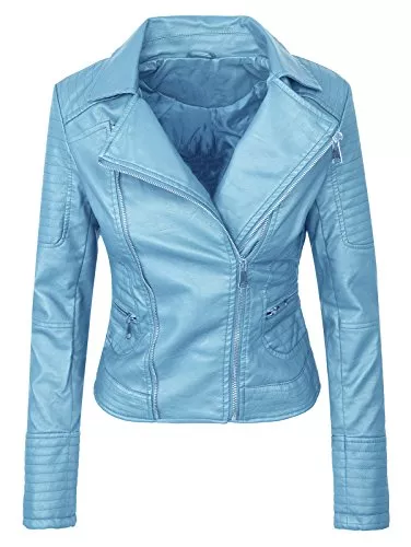 Rok Creek Selection Jacken Rock Creek Damen Kunstleder Jacke Übergangs Jacke Lederoptik Bikerjacke D-287 S-XL