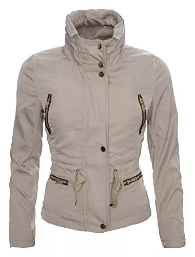 Rock Creek Selection Jacken Rock Creek Selection Damen Windbreaker Damenjacke Übergangsjacke mit Kapuze S-XL Beige Blau Schwarz D-50