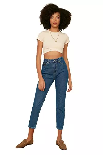 TRENDYOL Jeans TRENDYOL Frau Hoher Bund Straight Leg Mom Jeans