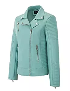 BELLIVERA Jacken BELLIVERA Damen PU Lederjacke (3 Farben), Bikerjacke mit Reißverschluss, Kurze Jacke für Herbst, Frühling