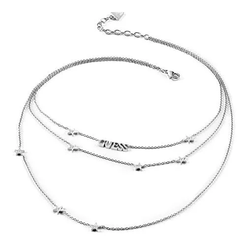 GUESS Schmuck GUESS Damen-Kette Edelstahl Swarovski-Kristall One Size Silber 32015608
