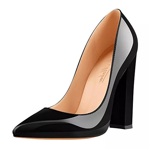 Only maker High Heels Only maker Damen Klassische High Heels Spitze Pumps Blockabsatz