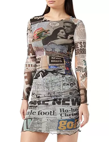 Desigual Freizeit Desigual Damen Vest_Breaking News Lässiges Kleid