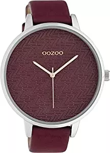 Oozoo Uhren Oozoo Modische Damenuhr mit Lederband Quarz Classic 45 MM