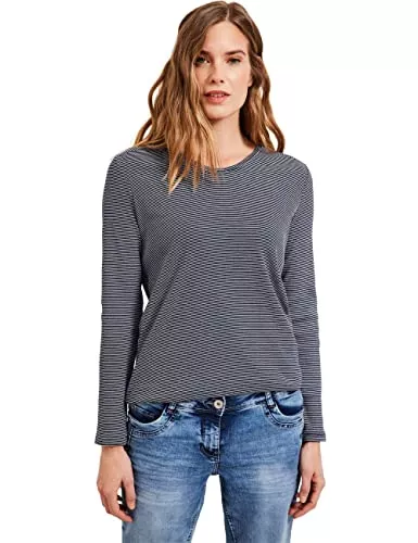 Cecil Langarmshirts Cecil Damen Langarmshirt Gestreift
