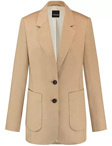 Taifun Blazer Taifun Damen Taillierter Blazer aus Lyocell-Leinen-Mix Langarm, mit Schlitz Blazer Langarm gefüttert Blazer unifarben