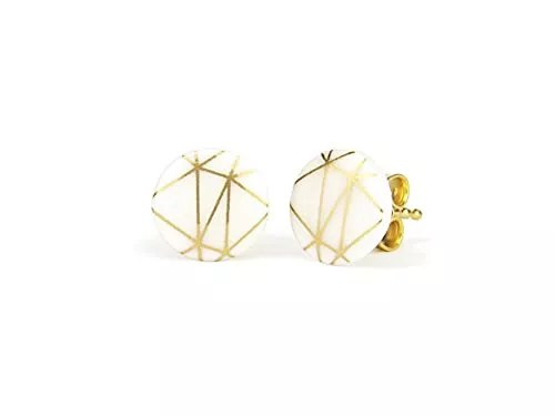 lille mus Schmuck lille mus Porzellan-Ohrstecker GEO Porzellanschmuck