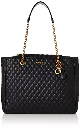 GUESS Taschen & Rucksäcke Guess Damen Shopper Maila schwarz/gold One Size