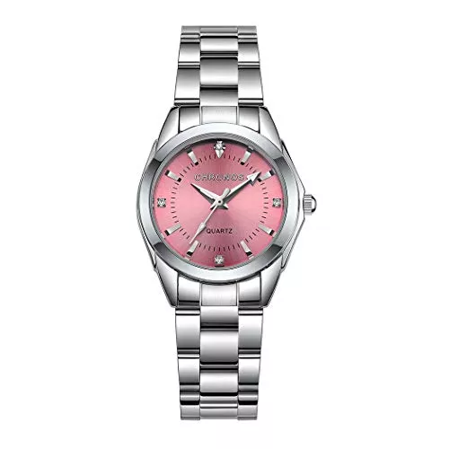 L'ananas-Uhren Uhren Damen Uhren, L'ananas Frauen Klassisch Elegant Strass Rostfreier Stahl Uhrenarmband Quarz Armbanduhren Women Watches Wristwatches