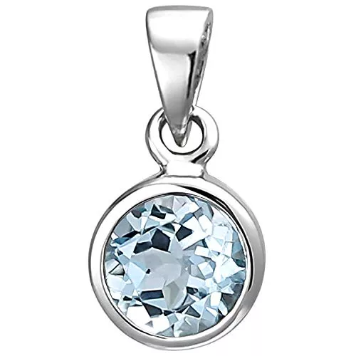 Jobo Schmuck JOBO Damen-Anhänger aus 925 Silber mit Blautopas