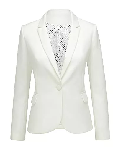 LookbookStore Blazer LookbookStore Damen-Blazer mit eingekerbten Reverstaschen, Knopf, Arbeit, Büro, Jacke