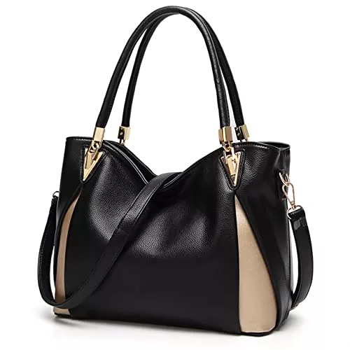 Stylevia Taschen & Rucksäcke Stylevia Handtaschen Damen groß Schwarz Handtasche für Damen Rosa Henkeltasche Modern Umhängetasche Vegan Schultertasche Rot Taschen Frauen