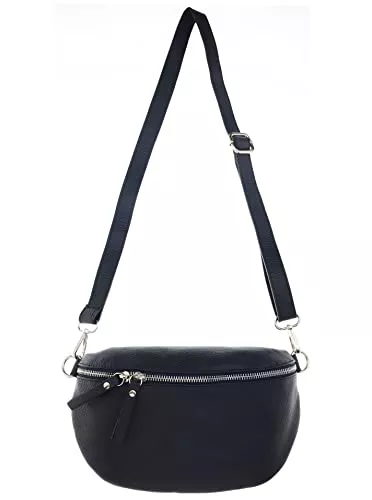 Zwillingsherz Taschen & Rucksäcke Zwillingsherz Bauchtasche mit Reißverschluss aus 100% Echtleder - Hochwertige Schultertasche zum Umhängen für Damen Frauen Mädchen – Crossbag groß und elegant - Umhängetasche Handtasche Bag