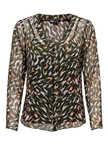 ONLY Langarmblusen ONLY ONLSLOANE L/S V-Neck TOP PTM