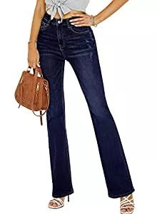 JURORANY Jeans JURORANY Jeanshosen Damen Hosen Flared Hohe Taille Jeans Denim Hose mit weitem Bein