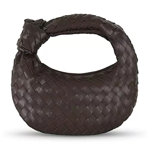 FLKENNEL Taschen & Rucksäcke Handtaschen Damen Retro Leder Umhängetasche Geknotete Gewebte Schultertasche Fashion Shopper Bag Tote Bag Für Frauen Dating Reisen Party Einkaufe