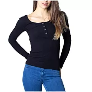 PIECES Langarmshirts PIECES Kitte Long Sleeve Ribbed Top