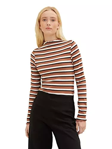 TOM TAILOR Denim Langarmshirts TOM TAILOR Denim Damen Langarmshirt mit Streifen