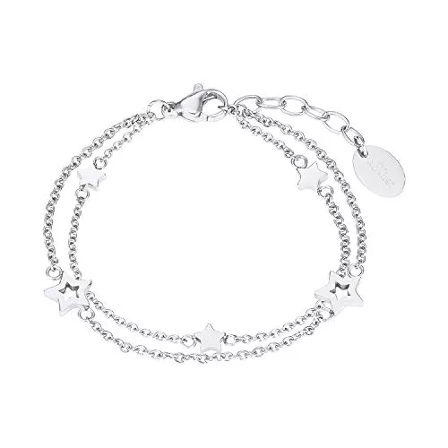 s.Oliver Schmuck s.Oliver Armband Edelstahl Mädchen Kinder Armschmuck, 14+2 cm, Silber, Kommt in Schmuck Geschenk Box