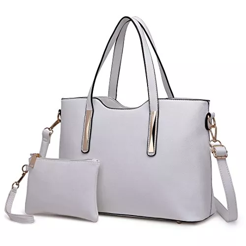 Miss Lulu Taschen & Rucksäcke Miss Lulu Schultertaschen für Damen Tasche Damen Shopper Henkeltasche Damen Zweiteiliges Set Mit Abnehmbarem Verstellbarem Schultergurt