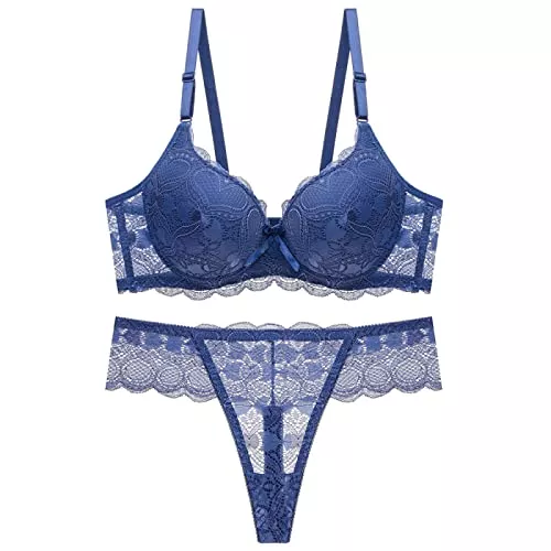 Generic Unterwäsche & Dessous Damen-BHS, Spitzen-BH, Push-Up-BH In Übergröße, Bralette, Dünne Körbchen, Bügel-BH,Schwarz,85C