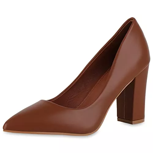 VAN HILL Sneaker & Sportschuhe VAN HILL Damen Spitze Pumps mit Blockabsatz