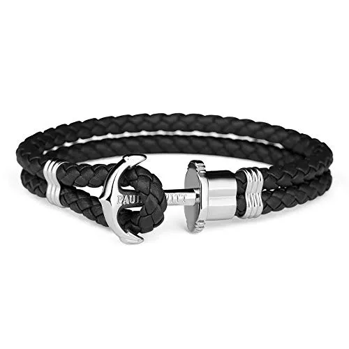 PAUL HEWITT Schmuck PAUL HEWITT Anker Armband PHREP - Lederarmband mit Anker Schmuck aus IP-Edelstahl für Damen und Herren (Gold, Messing, Silber, Rose, schwarz) unisex