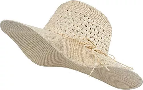 styleBREAKER Hüte & Mützen styleBREAKER Damen Großer Sonnenhut mit dünnem Hutband und Schleife, Strohhut, Schlapphut, Sommerhut, Hut 04025024