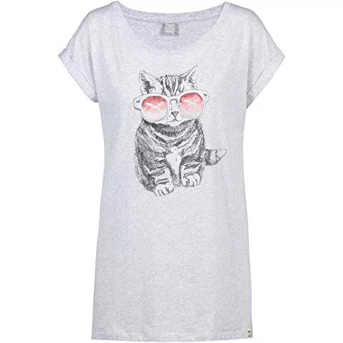 IRIEDAILY T-Shirts IRIEDAILY Damen T-Shirt aus Bio-Baumwolle - Iriecat Tee