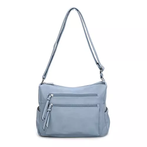 ITALYSHOP24 Taschen & Rucksäcke OBC Damen Tasche Shopper Schultertasche Umhängetasche Crossbody Henkeltasche Beuteltasche Crossover Handtasche City Bag Reise Kunst-Leder