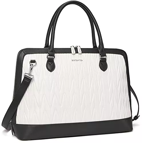 BOSTANTEN Taschen & Rucksäcke BOSTANTEN Leder Aktentaschen Damen 15.6 Zoll Laptoptaschen Frauen Businesstasche Schultertasche mit Top Handle