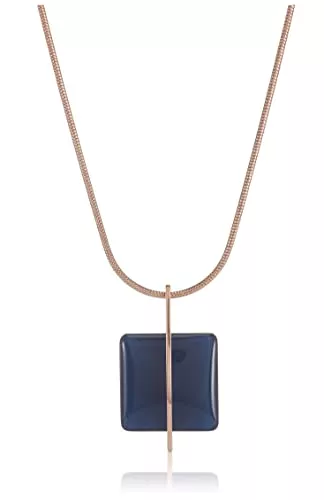 Skagen Schmuck Skagen Damen Edelstahl Mesh Halskette SEA GLASS mit Karabinerverschluss, blau