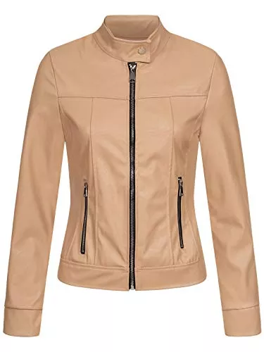 Hailys Jacken Hailys Damen Kunstlederjacke Dora Kleiner Stehkragen, Biker-Style